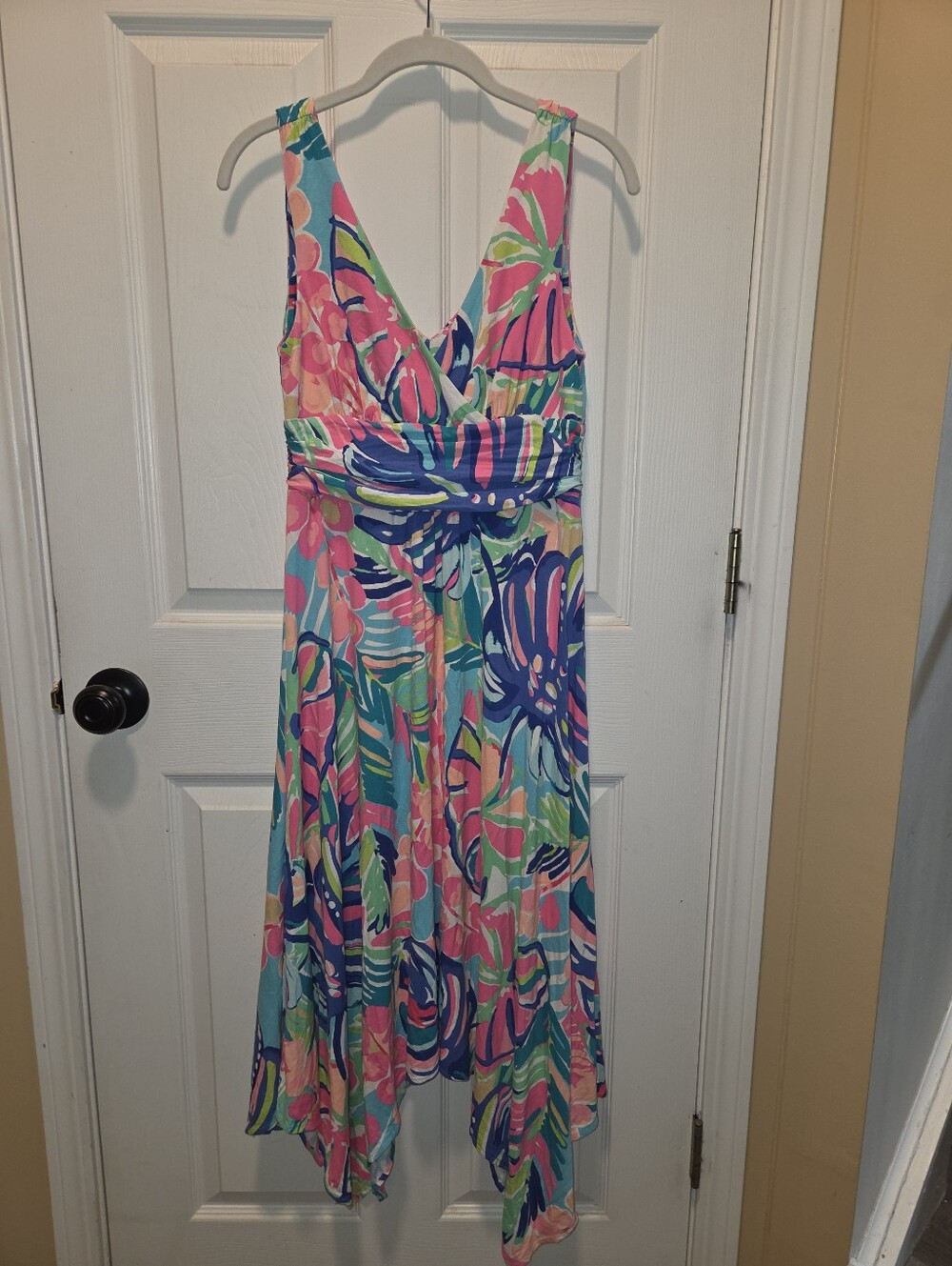 Lilly Pulitzer Sloane Asymmetrical Midi Dress Medium